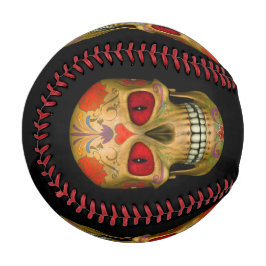 Pelota De Béisbol Red Eyed Sugar Skull Zombie Béisbol