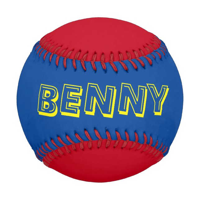 Pelota De Béisbol Regalo de béisbol, personalización con nombre, reg (Anverso)
