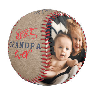 Pelota De Béisbol Regalo Por La Foto Del Abuelo Keepsake Béisbol
