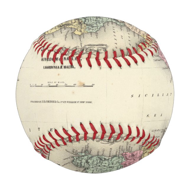 Pelota De Béisbol Reino De Nápoles (Anverso)