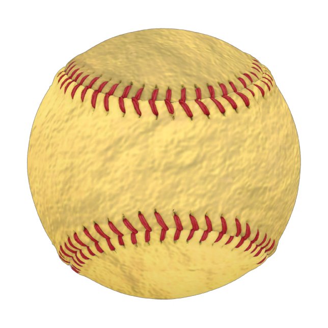 Pelota De Béisbol Relieve metalizado dorado elegante de Faux (Anverso)