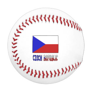 Pelota De Béisbol República Checa y bandera checa personalizadas