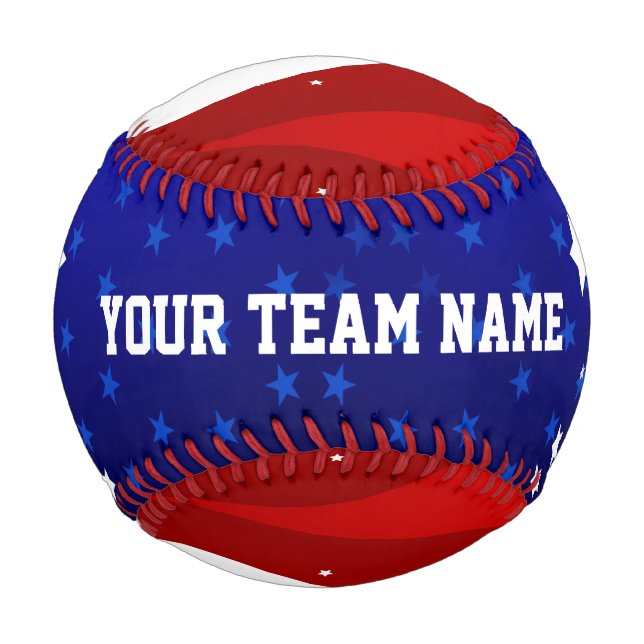 Pelota De Béisbol Resumen de la bandera estadounidense (Reverso)