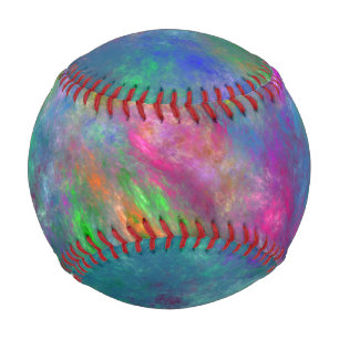 Pelota De Béisbol Resumen de Naranja violeta verde azul magenta