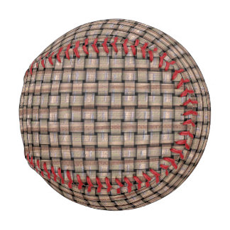 Pelota De Béisbol Resumen Rústico Burlap Tejidos De Cuencas Rústicas