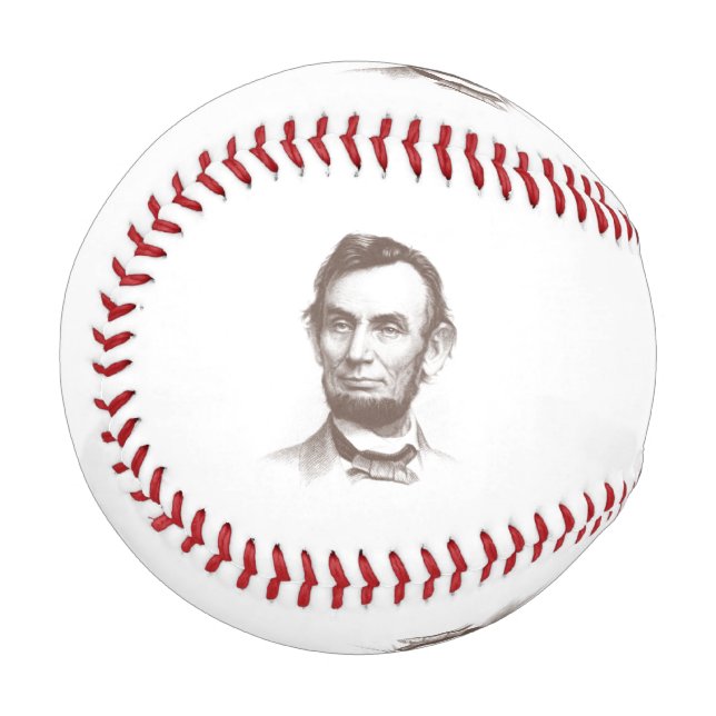 Pelota De Béisbol Retrato de Vintage Abraham Lincoln (Anverso izquierdo)