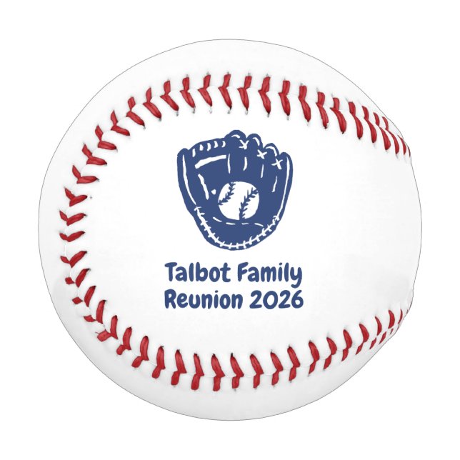 Pelota De Béisbol Reunión familiar personalizada (Anverso izquierdo)