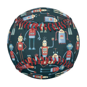 Pelota De Béisbol Robots de estilo retro lindo de los años 1950