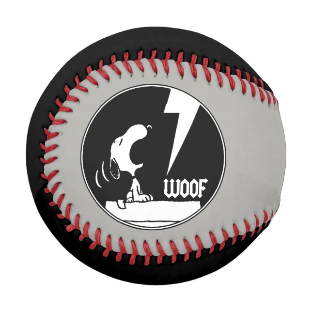 Pelota De Béisbol Rock Tees | Snoopy Howling (Anverso izquierdo)
