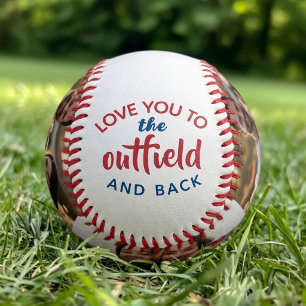 Pelota De Béisbol Rojo blanco y azul Foto personalizada elegante