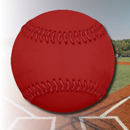 Pelota De Béisbol Rojo Carmesí Color Sólido | Clásico | Elegante