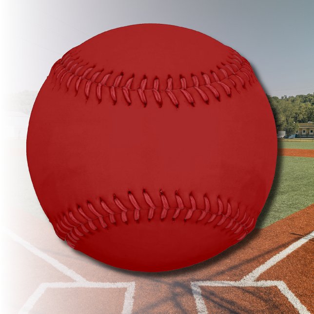 Pelota De Béisbol Rojo Carmesí Color Sólido | Clásico | Elegante (Subido por el creador)