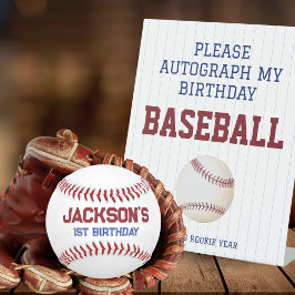 Pelota De Béisbol Rookie del año niño de primer cumpleaños