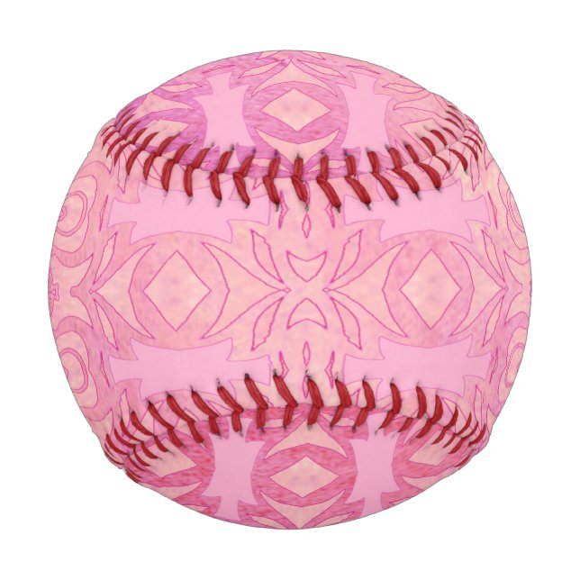 Pelota De Béisbol rosa abstracto de patrón (Anverso)