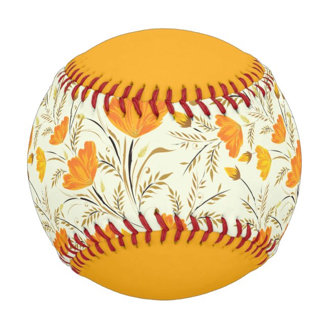 Pelota De Béisbol Rosa amarilla (Anverso)