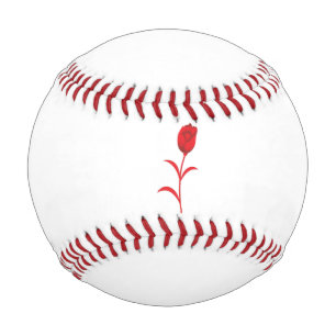 Pelota De Béisbol Rosa Madder, Lava Red, diseño floral
