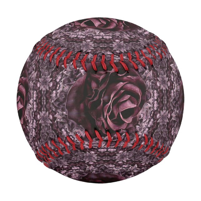 Pelota De Béisbol Rosa Mandala (Anverso)
