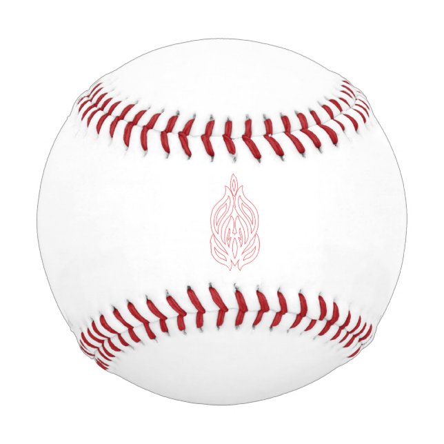 Pelota De Béisbol Rosa podrido, caoba exuberante, diseño decorativo (Anverso)