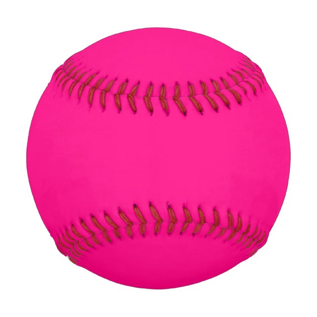 Pelota De Béisbol Rosa profundo de rosa sólido (Anverso)