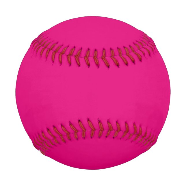 Pelota De Béisbol Rosa profundo sólido (Anverso)