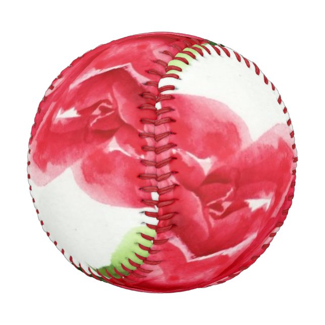Pelota De Béisbol Rosa Roja (Angular)