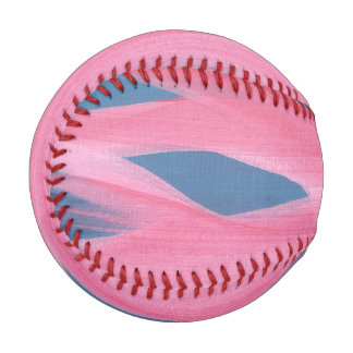 Pelota De Béisbol Rosa Rojo Mezcla Azul Resumen Béisbol Sky