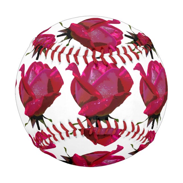 Pelota De Béisbol rosas rojas Thunder_Cove cualquier color (Anverso)