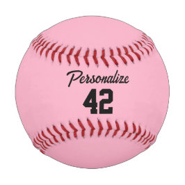 Pelota De Béisbol Rose Clair Personnalisé