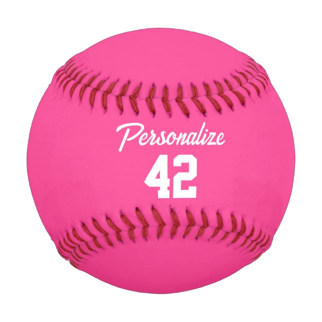 Pelota De Béisbol Rose Personnalisé (Anverso)