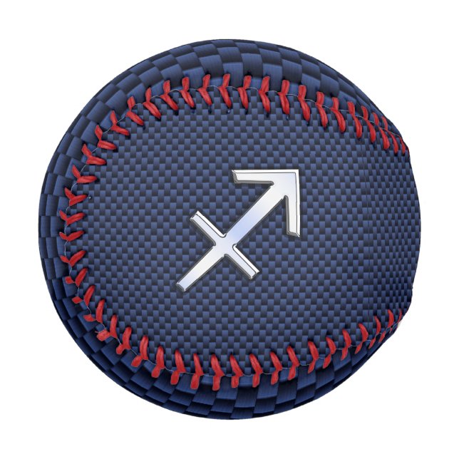 Pelota De Béisbol Rótulo Sagittarius Zodiac sobre la impresión de fi (Anverso izquierdo)