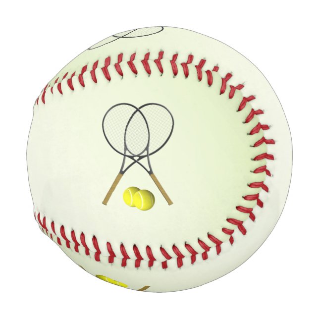 Pelota De Béisbol Rótulos de tenis verdes (Reverso Izquierdo)