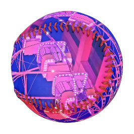 Pelota De Béisbol Rueda de la fortuna rosa y roja