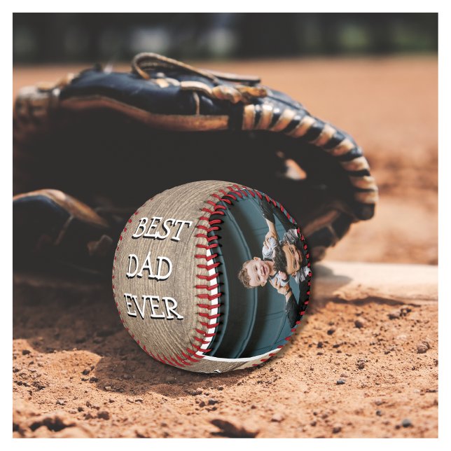 Pelota De Béisbol Rústico 2 foto mejor padre de la historia (Subido por el creador)