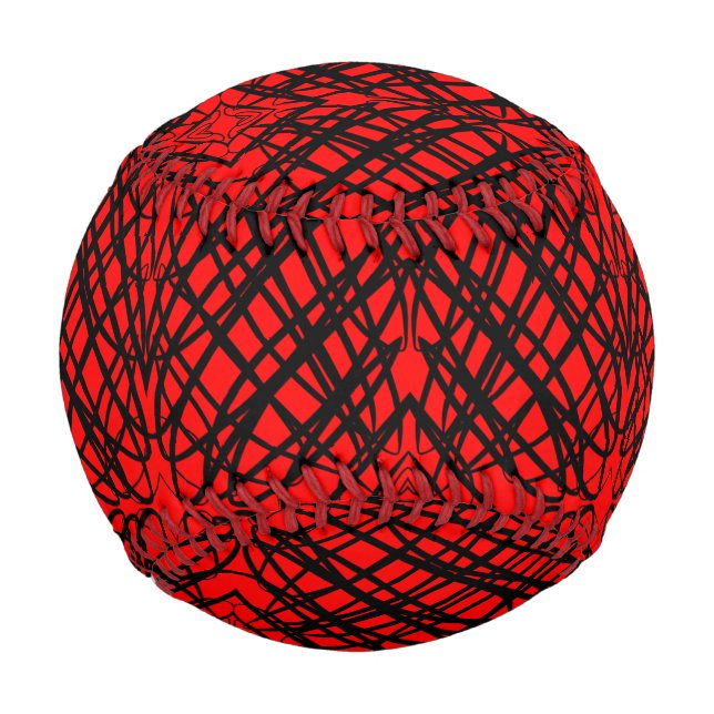 Pelota De Béisbol Scribe simple | Tejido Espejo | Rojo | (Anverso)