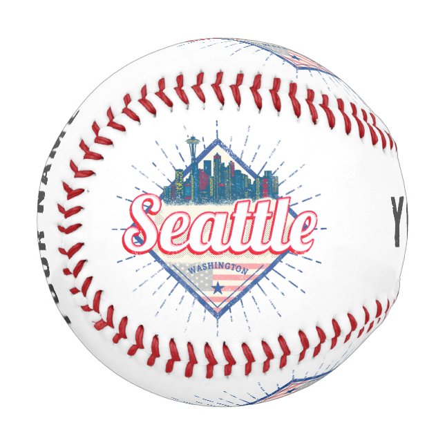 Pelota De Béisbol Seattle Washington Estados Unidos (Anverso izquierdo)