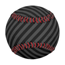 Pelota De Béisbol Sencilla franjas diagonales negras y negras