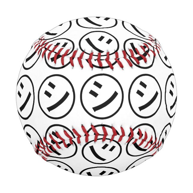 Pelota De Béisbol ㋛ Shi Kana Katakana Emoji sonriente / Emoticon (Anverso)