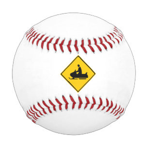 Pelota De Béisbol Signo de advertencia de moto de nieve en invierno