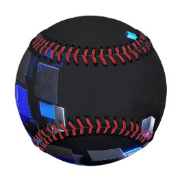 Pelota De Béisbol Signo de interrogación de neón de cubos metálicos 
