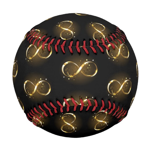 Pelota De Béisbol Símbolo de infinito dorado (Anverso)