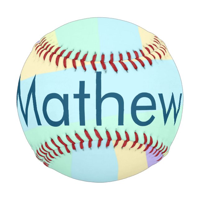 Pelota De Béisbol simple letra inicial monograma añada su nombre (Anverso)