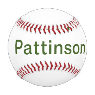 Pelota De Béisbol Simple minimal verde añade tu texto nombre foto pe