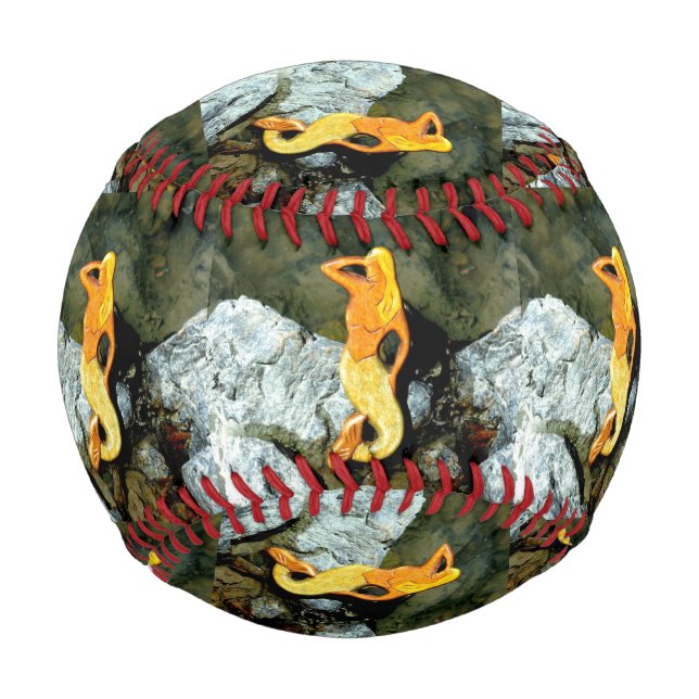 Pelota De Béisbol sirena dorada (Anverso)