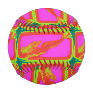 Pelota De Béisbol sirenas rojas en rosa