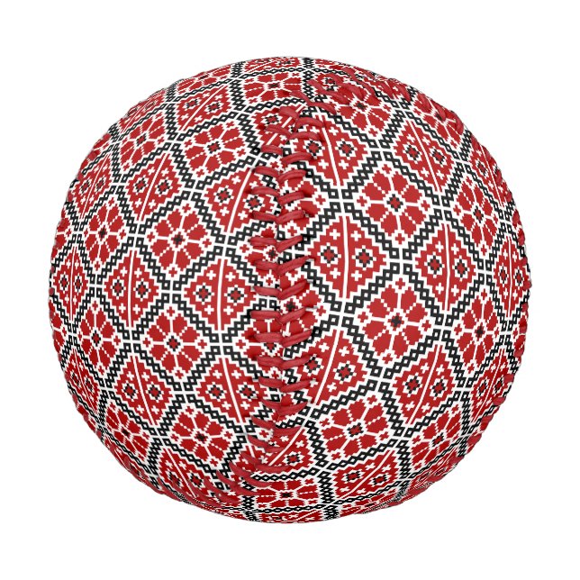 Pelota De Béisbol Slavic Ethnic Embroidery, Balkan Traditional (Angular)