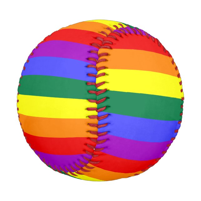 Pelota De Béisbol Sólida banda de arcoiris Lavado de agua Arcoiris (Angular)