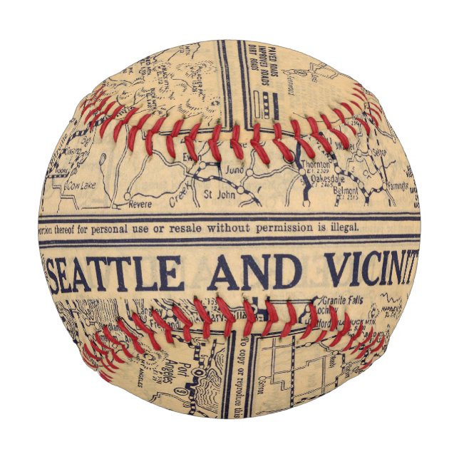 Pelota De Béisbol Spokane, Seattle (Anverso)