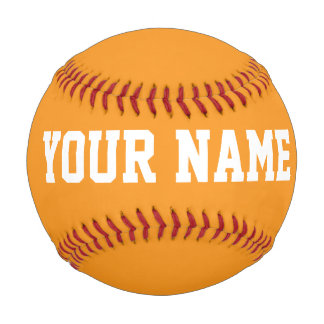 Pelota De Béisbol Sport Birthday gift idea custom name text orange