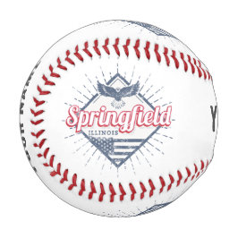 Pelota De Béisbol Springfield City Illinois Estados Unidos