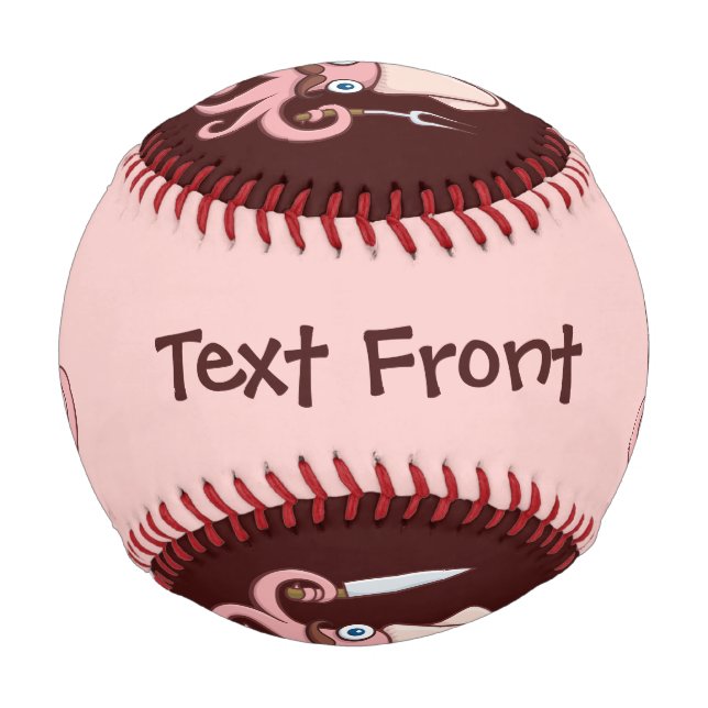 Pelota De Béisbol Squid Chef Personalizado (Anverso)